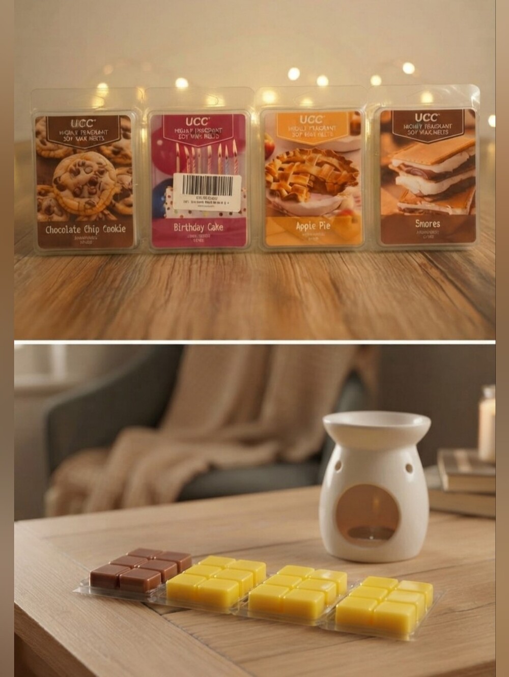 UCC Sweet Treats Soy Wax Melts 4-Pack - Cookie, Cake, Apple Pie, S'mores